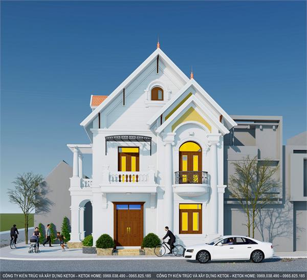 biệt thự Tân Cổ Điển siêu đẹp 2 tầng 1 tum