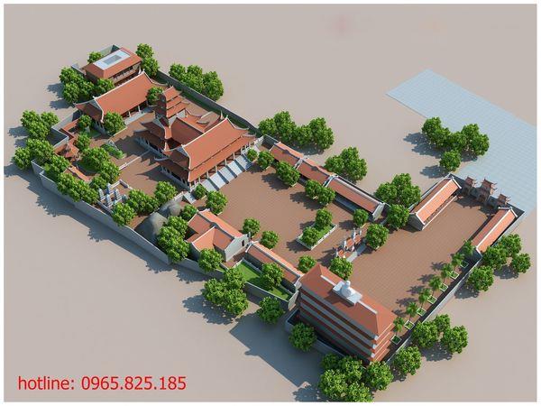 thiết kế thi công tổng thể chùa Tiêu Dao