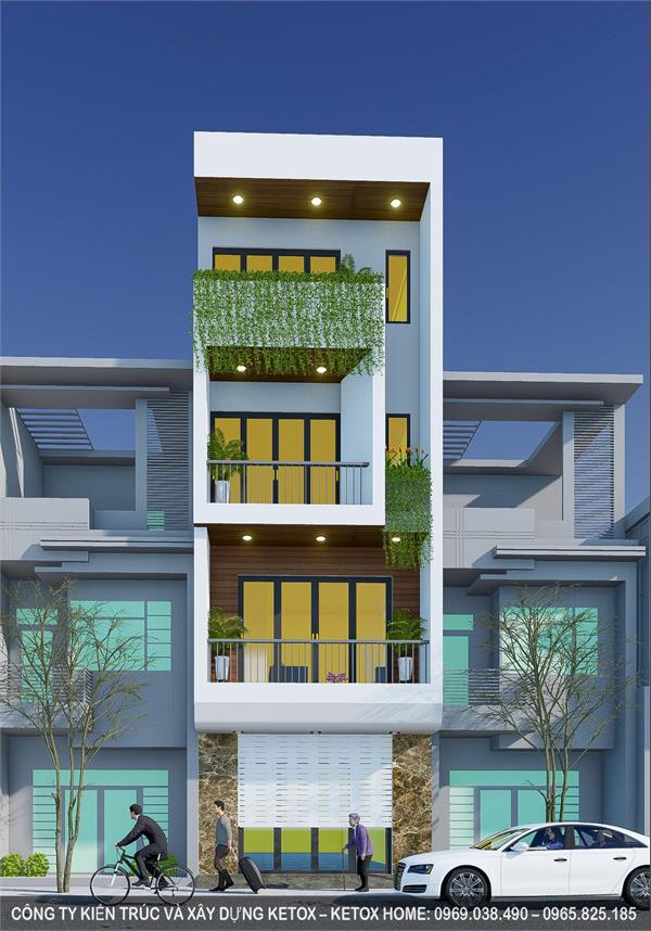 Nhà phố hiện đại 4 tầng